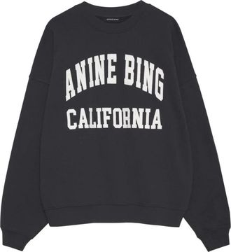 Anine Bing Organisch Katoenen Sweatshirt - Dames - Sweatshirts - Zwart - XS - Katoen - Hoodies & sweatvesten