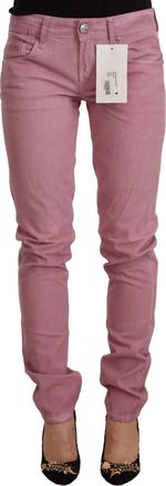 Acht Womens Pink Jeans Casual Style - Rose Gold Cotton - Size 26 (Waist)