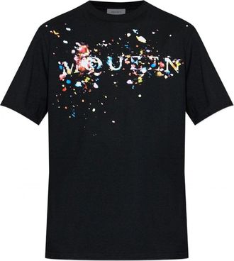Alexander McQueen CONFETTI PRINT T SHIRT Size: XXL, colour: BLACK