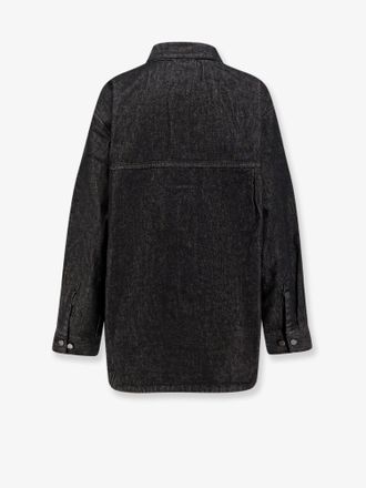 Entire studios Womens Herculean Black Denim Shirt-Jacket Cotton