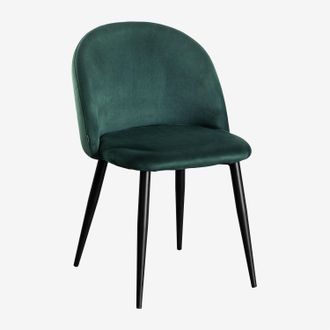 Sklum Sklum - Silla De Comedor En Terciopelo Kana Verde Jungla