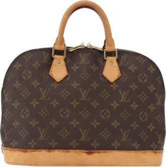 Louis Vuitton Alma Handbag Monogram Canvas Brown Canvas Handbag (Pre-Owned)