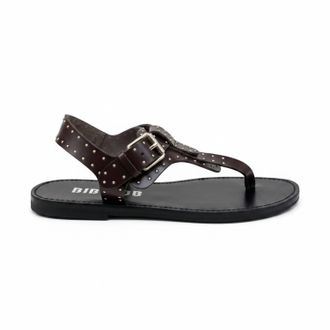 Bibi Lou Womens Biscott Falt Open Toe Sandal In Brown