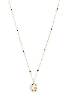 Argento Vivo Initial Pendant Necklace in Gold G at Nordstrom