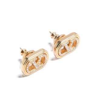 Valentino Garavani Swarovski Crystal Earrings - Gold