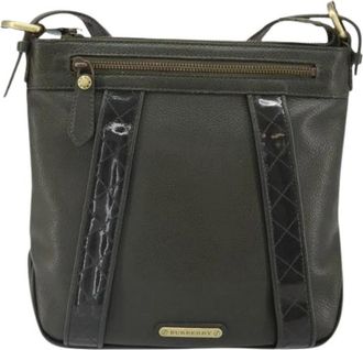 Burberry Pre-owned Vintage Cross Body Bag - unisex - Vintage Schoudertas - Groen - ONE Size - Leer - Vintage