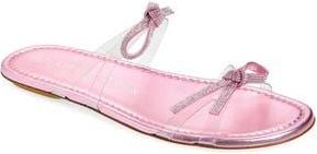 Stuart Weitzman Bow Slide Sandal in Clear/Cotton Candy at Nordstrom Rack, Size 5.5