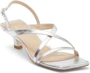 Stuart Weitzman Oasis 50 Slingback Sandal in Silver/Beige at Nordstrom Rack, Size 5.5