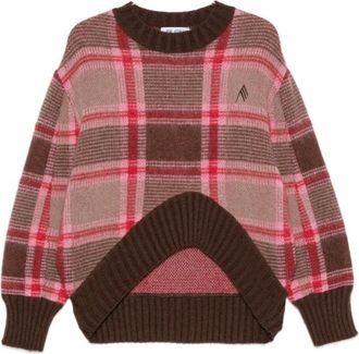 The Attico Truien & Vesten, Dames, Roze, S, Round-neck Truien