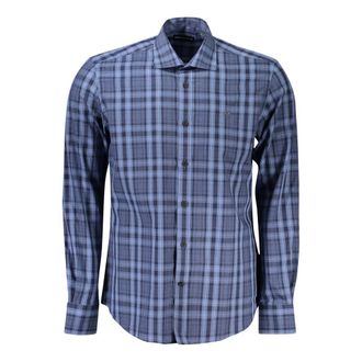 North Sails Mens Classic Fit Long Sleeve Plaid Shirt - Medium Blue Cotton - Size X-Large