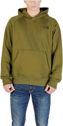 The North Face Hoodie met Zakken aan de Voorkant en Lange Mouwen - Heren - Sportshirts - Groen - XL - Katoen - Fitness