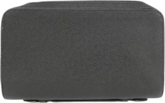 Louis Vuitton Pre-owned Wallets, male, Black, Size: ONE SIZE Pre-owned Taiga Long Wallet