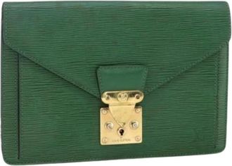 Louis Vuitton Pre-owned Clutches, female, Green, Size: ONE SIZE Pre-owned Vintage Epi Clutch