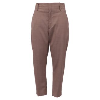 Isabel Marant Isabel Marrant Etoile Cropped Trousers in Brown Wool