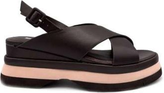 Jeannot Sandalo - Dames - Sleehakken - Zwart - 38 EU - Leer - Schoenen