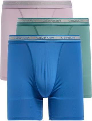 Calvin Klein 3-Pack Boxer Briefs in Sage Green/Sea Fog/Delft at Nordstrom Rack, Size X-Large