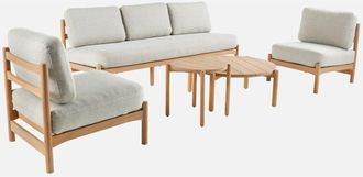 Sweeek Conjunto De Jard&iacute;n En Madera De Acacia De 5 Plazas