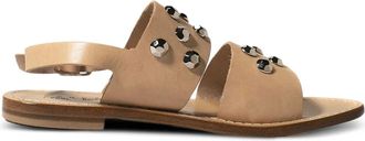 Capri Positano Ottavia studded leather sandals - women - Calf Leather/Calf Leather/Calf Leather - 38 - Neutrals