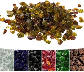 Teamson Home 3kg Rocas De Lava Para Braseros De Gas Propano, Piedras De Fuego Naturales, Seguras Para Estufas De Gas De Jard&iacute;n Exterior, Marr&oacute;n - Teamson Home