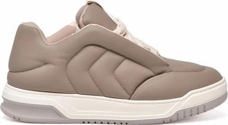 THOMS NICOLL Taupe Leather High Puffy Sneakers