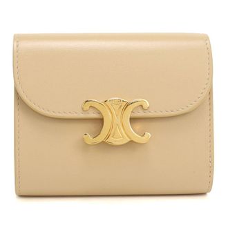 Celine Beige Leather Wallet (Tri-Fold) (Pre-Owned)