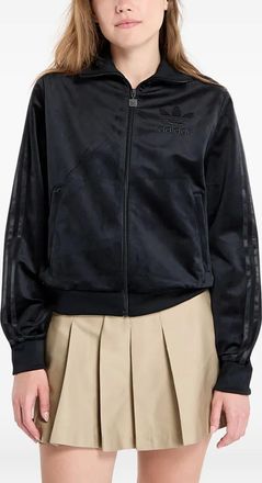 adidas velvet zip-up track jacket - Black