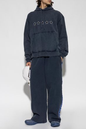 Balenciaga Sweatshirt With Print, Mens, Navy Blue