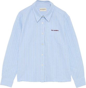 Roy Rogers Oxford Poplin overhemd - Dames - Blouses & Shirts - Blauw - Maat: XS Katoen