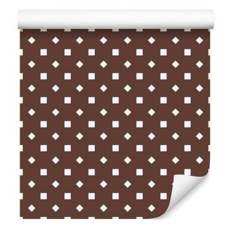 OEM Carta Da Parati A Pois Marroni E Ruggine Per Soggiorno E Camera Da Letto, 50x1000 Cm
