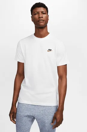 Nike Mens Nike Sportswear Club T-Shirt in White | AR4997-100