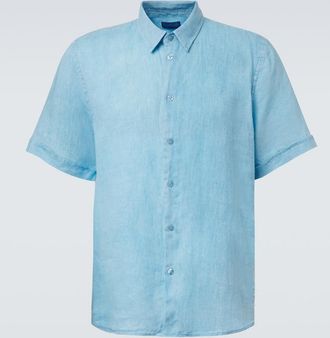 Vilebrequin Courbis linen bowling shirt