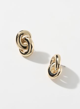 Simons Womens Interlocking hoop earrings