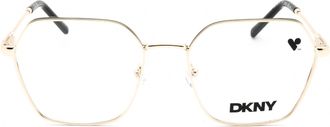 DKNY DK1033N Metal Rectangular Eyeglasses - Gold