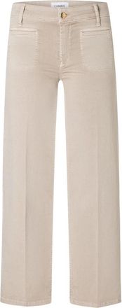 Cambio Tess Cropped Frapp&eacute; - Dames - Wijde Broeken - Beige - 2XL - Katoen - Broeken