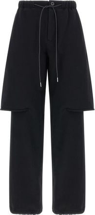 sacai Broeken - Dames - Wijde Broeken - Zwart - S - Broeken