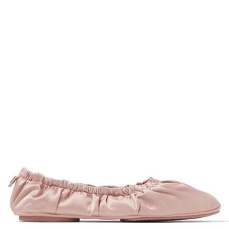Jimmy Choo London Bardo Satin Ballerina Flats, Brand Size 35.5 ( US Size 5.5 )