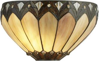 Searchlight Searchlight Pearl 1 Light Wall Matt Black, Brown, Purple, E14