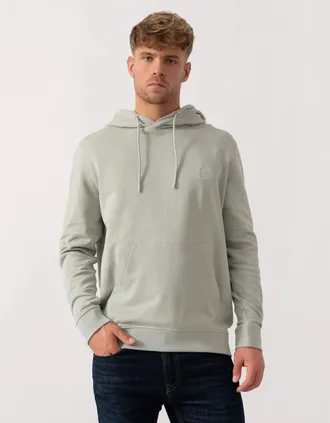 HUGO BOSS Mens BOSS Orange Wetalk Mens Pullover Hoodie With Logo Patch - Silver 043 - Size: 40