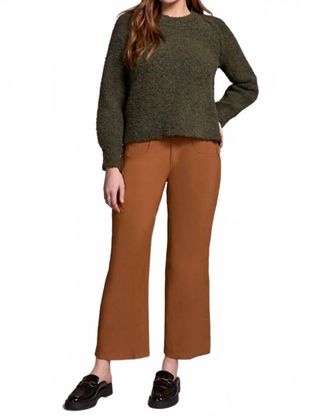 Tribal Boucle Long Sleeve Crew Sweater In Ivy