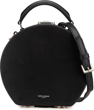 Saint Laurent Borsa a tracolla Mica Hatbox piccola in pelle 2018 - Nero