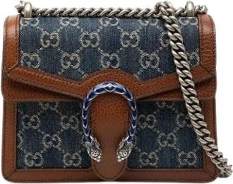 Gucci Pre-owned Dionysus Schoudertas - Dames - Vintage Schoudertas - Blauw - ONE Size - Leer - Vintage