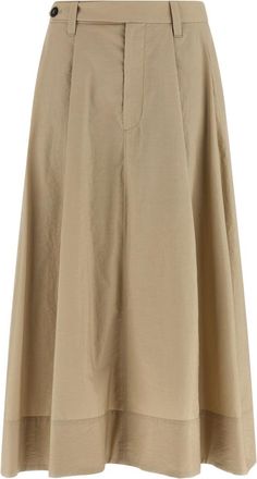 Brunello Cucinelli Beige Cotton skirt