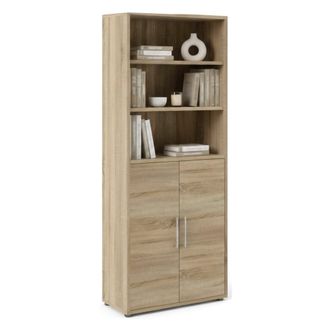 Dmora Dmora - Aparador Valsesia, Buf&eacute; De Sal&oacute;n, Aparador De Sal&oacute;n, Despensa De Cocina, 89x40 H222 Cm, Roble