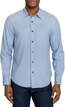 Brooklyn Brigade Courtyard Mosiac Long Sleeve Performance Shirt in Navy/blue at Nordstrom, Size Xx-Large
