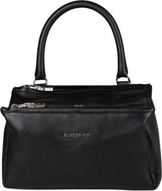 Givenchy Tassen, Dames, Zwart, ONE Size, Leer, Pandora Gehamerde Leren Schoudertas