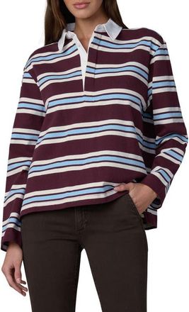 Joe's Dylan Striped Rugby Shirt in Oxblood/sky Rugby at Nordstrom, Size X-Small
