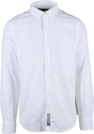 La Martina Overhemden, Heren, Wit, 2Xl, Katoen, Casual Shirts