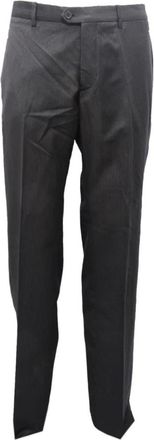 Neil Barrett Klassieke krijtstreep broek gemaakt in Itali&euml; - Heren - Straight fit broeken - Zwart - XL - Broeken