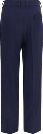 Blaz&eacute; Milano Womens Alcanara Fox Lightweight Wool Pants Navy Fleece Ovis Aries Trousers