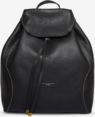 Gianni Chiarini Strukturierter Lederrucksack aus genarbtem Leder Violette